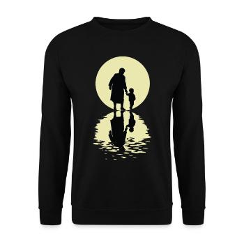 The Grandmother And The Moon - Unisex Pullover - Schwarz - Vorne - Alina (178cm) & Michal (187cm)