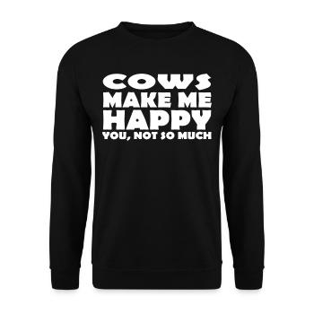 Funny Cow Tshirt - Unisex Pullover - Schwarz - Vorne - Alina (178cm) & Michal (187cm)