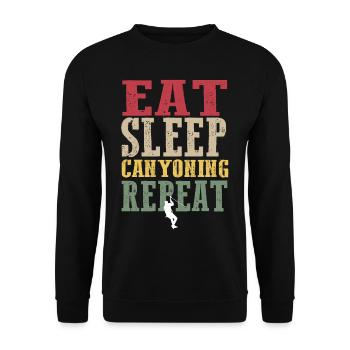 Thé de canyoning hipster - Sweat-shirt Unisexe - noir - Devant - Alina (178cm) & Michal (187cm)