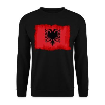 Albanien flagge ink Doppeladler - Unisex Pullover - Schwarz - Vorne - Alina (178cm) & Michal (187cm)