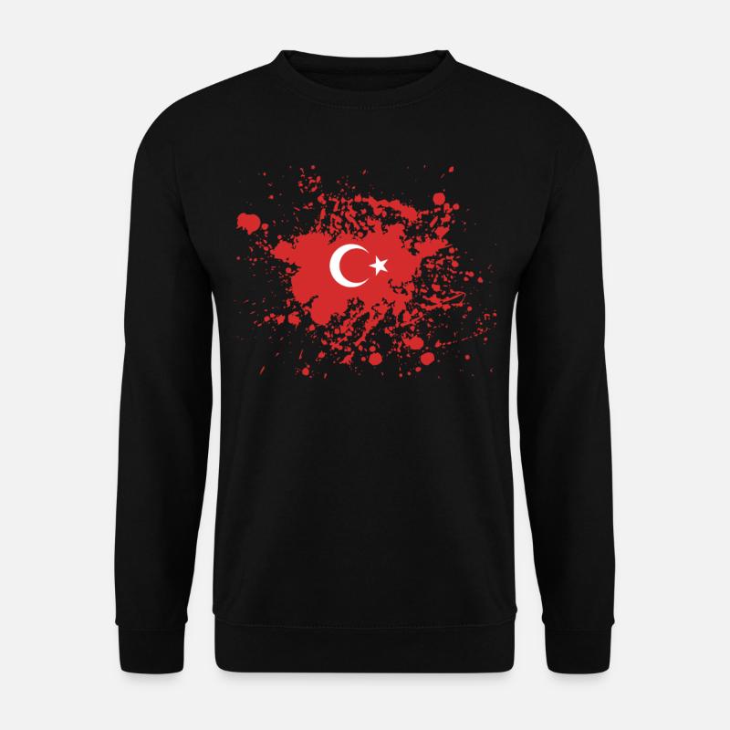 Türkei Flagge Ink - Unisex Pullover - Schwarz
