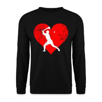 I LOVE HURLING - Unisex Pullover - Schwarz - Vorne - Alina (178cm) & Michal (187cm)