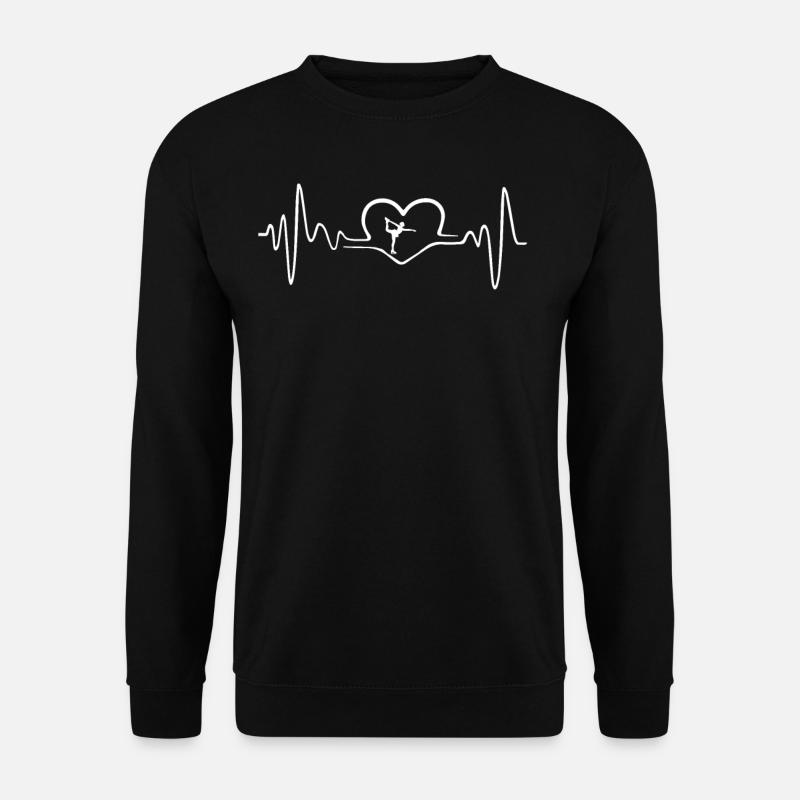 FIGURE SKATING HEARTBEAT - Unisex Sweatshirt - black