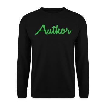 author - Unisex Sweatshirt - black - Front - Alina (178cm) & Michal (187cm)