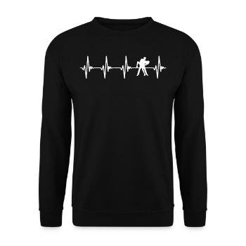 Tango Heartbeat White - Unisex Sweatshirt - black - Front - Alina (178cm) & Michal (187cm)