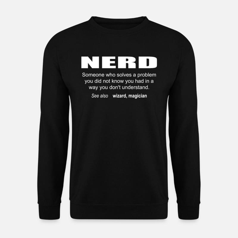 Nerd Description - Sweat-shirt Unisexe - noir