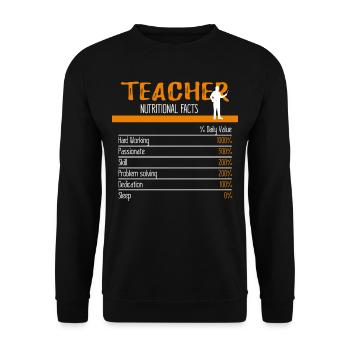 Teacher Ingredients - Unisex Sweatshirt - black - Front - Alina (178cm) & Michal (187cm)