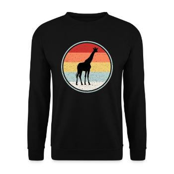 Giraffe - Unisex Pullover - Schwarz - Vorne - Alina (178cm) & Michal (187cm)