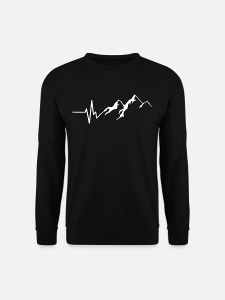 Kletterer Klettern Berge Herzschlag - Unisex Pullover - Schwarz