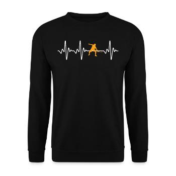 Squash Yellow Tee Design - Unisex Pullover - Schwarz - Vorne - Alina (178cm) & Michal (187cm)