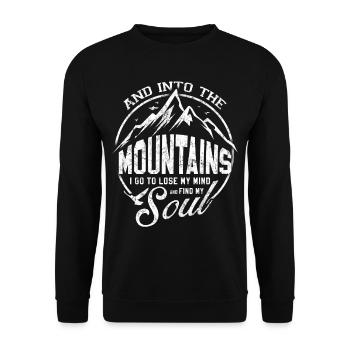 Bergsteigen Klettern Geschenkidee - Unisex Pullover - Schwarz - Vorne - Alina (178cm) & Michal (187cm)