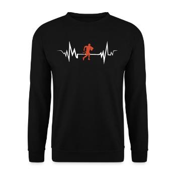 flag football - Unisex Sweatshirt - black - Front - Alina (178cm) & Michal (187cm)