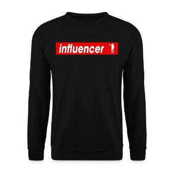 Fantastic Influencer Tshirt Design - Unisex Pullover - Schwarz - Vorne - Alina (178cm) & Michal (187cm)