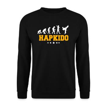 HAPKIDO - Sweat-shirt Unisexe - noir - Devant - Alina (178cm) & Michal (187cm)