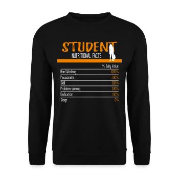 Student Ingredients - Unisex Sweatshirt - black - Front - Alina (178cm) & Michal (187cm)