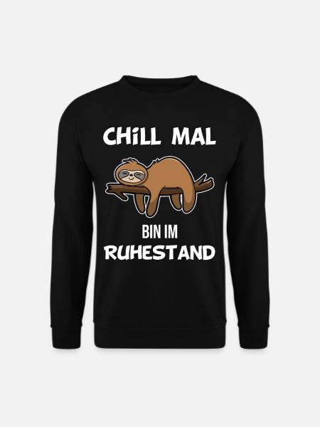 Faultier Rente Geschenk Lustig Geek Renteneintritt - Unisex Pullover - Schwarz
