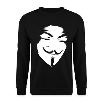 ANONYMOUS - Unisex Sweatshirt - black - Front - Alina (178cm) & Michal (187cm)