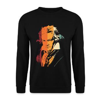 Beethoven vintage - Unisex Sweatshirt - black - Front - Alina (178cm) & Michal (187cm)