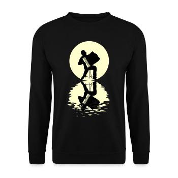 Accordion Moon - Unisex Pullover - Schwarz - Vorne - Alina (178cm) & Michal (187cm)
