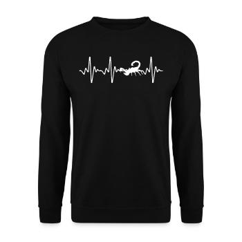 Scorpion Heartbeat - Unisex Pullover - Schwarz - Vorne - Alina (178cm) & Michal (187cm)