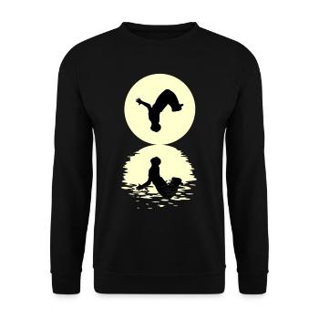 Parcour Moon - Sweat-shirt Unisexe - noir - Devant - Alina (178cm) & Michal (187cm)