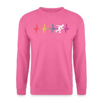 Roller Blade Rainbow Heartbeat - Unisex Pullover - Pink - Vorne