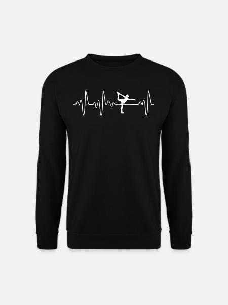 Figure Skating Heartbeat - Unisex Sweatshirt - black