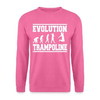 Evolution Trampoline - Sweat-shirt Unisexe - rose - Devant