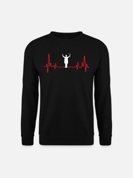 Conductor Heartbeat - Unisex Sweatshirt - black