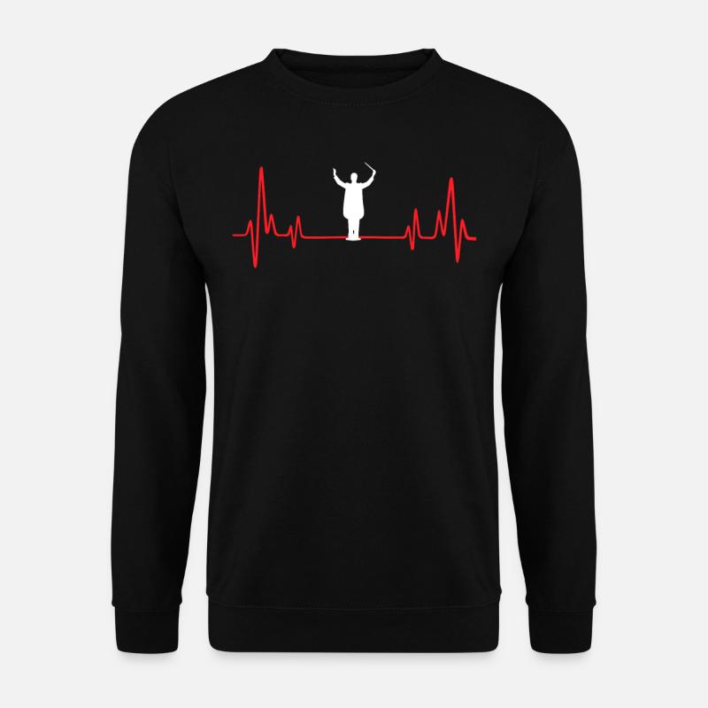 Conductor Heartbeat - Unisex Pullover - Schwarz