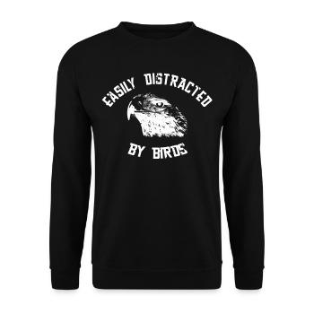 Observation des oiseaux nerd énonciation drôle - Sweat-shirt Unisexe - noir - Devant - Alina (178cm) & Michal (187cm)