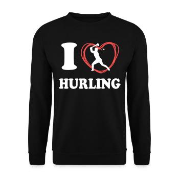 Hurling Tee For Women - Unisex Pullover - Schwarz - Vorne - Alina (178cm) & Michal (187cm)