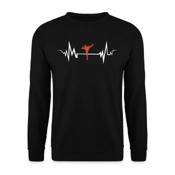 mma - Unisex Sweatshirt - black - Front - Alina (178cm) & Michal (187cm)