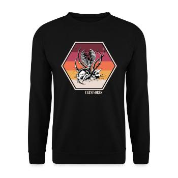 Carnivore Tshirt - Unisex Sweatshirt - black - Front - Alina (178cm) & Michal (187cm)