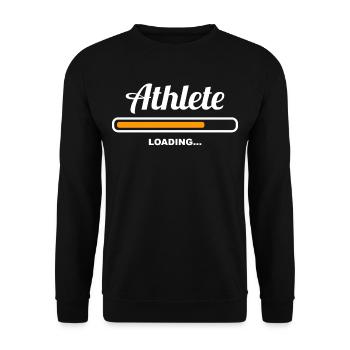 Athlete Loading - Unisex Pullover - Schwarz - Vorne - Alina (178cm) & Michal (187cm)
