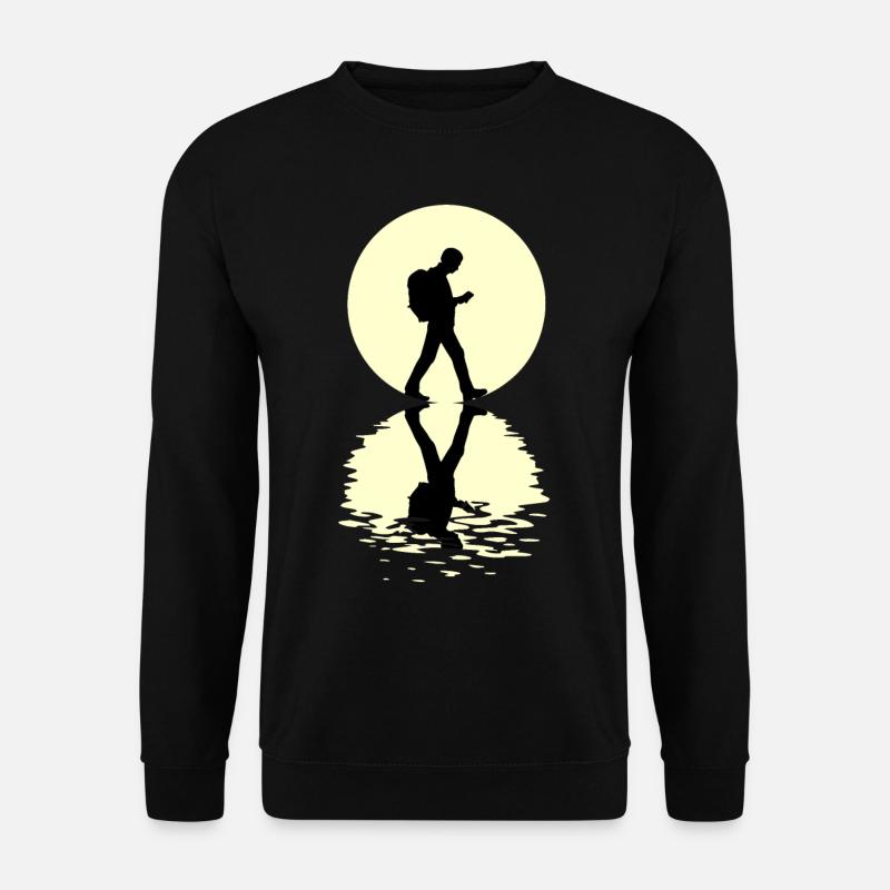 Geocaching Moon - Unisex Sweatshirt - black