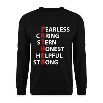 Fête des pères sans scrupule Honnête serviable - Sweat-shirt Unisexe - noir - Devant - Alina (178cm) & Michal (187cm)