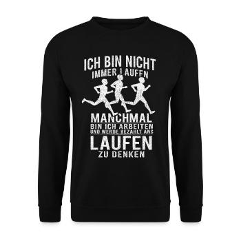 Courir faire du jogging Dire que je ne cours pas toujours - Sweat-shirt Unisexe - noir - Devant - Alina (178cm) & Michal (187cm)