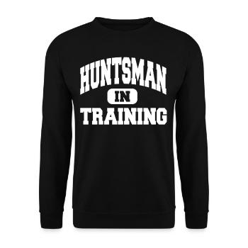 Huntsman In Training - Unisex Pullover - Schwarz - Vorne - Alina (178cm) & Michal (187cm)