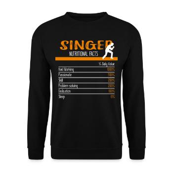 Singer Ingredients - Unisex Sweatshirt - black - Front - Alina (178cm) & Michal (187cm)