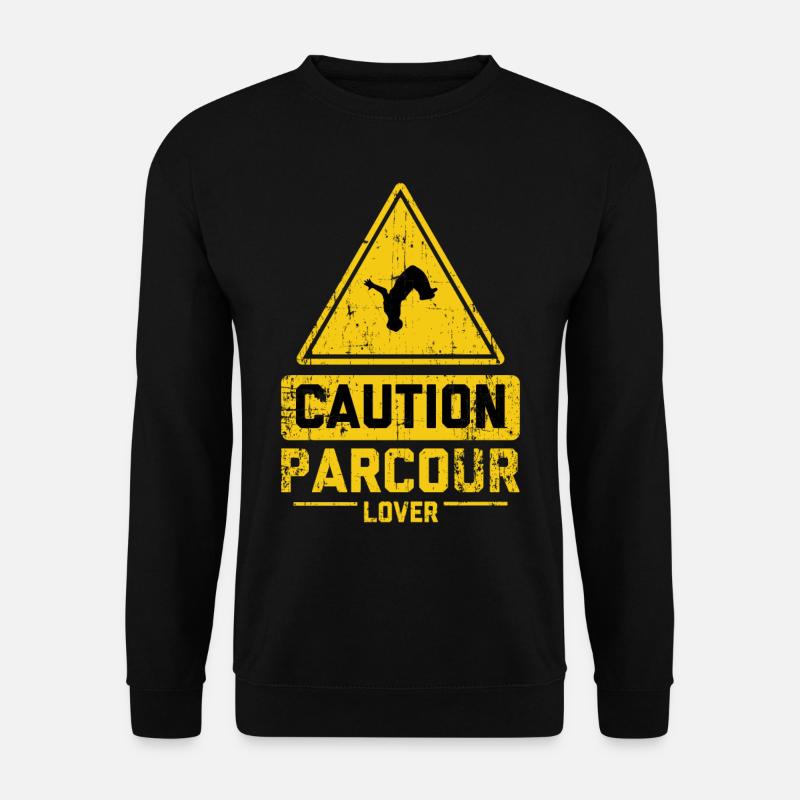 ATTENTION PARCOUR LOVER - Sweat-shirt Unisexe - noir