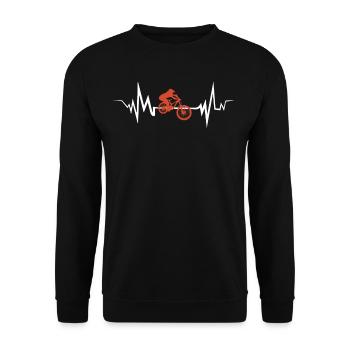 en descendant - Sweat-shirt Unisexe - noir - Devant - Alina (178cm) & Michal (187cm)