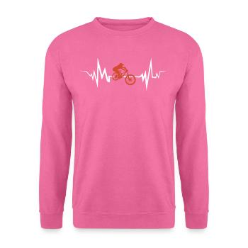 en descendant - Sweat-shirt Unisexe - rose - Devant