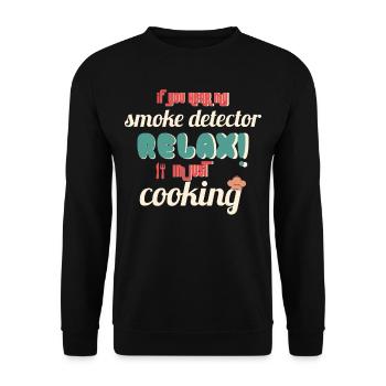 Cuisinier amateur Cuisine Mauvais cuisinier Drôle de sort - Sweat-shirt Unisexe - noir - Devant - Alina (178cm) & Michal (187cm)