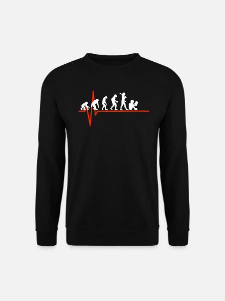 Reading Heartbeat - EVOLUTION OF READING - Unisex Sweatshirt - black