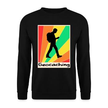 Geocaching posters Geocaching - Unisex Sweatshirt - black - Front - Alina (178cm) & Michal (187cm)