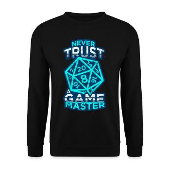 Rollenspiel RPG Dungeon Würfel - Unisex Pullover - Schwarz - Vorne - Alina (178cm) & Michal (187cm)