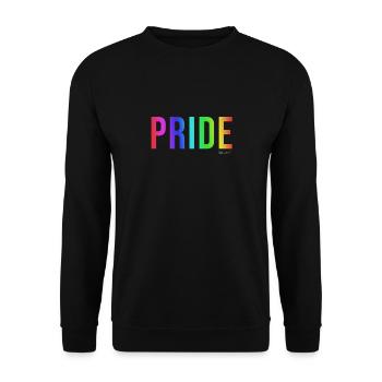 PRIDE Gay Gay Pride LGBT CSD Parade T-Shirt - Unisex Sweatshirt - black - Front - Alina (178cm) & Michal (187cm)