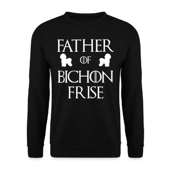 Bichon Frize - Unisex Sweatshirt - black - Front - Alina (178cm) & Michal (187cm)