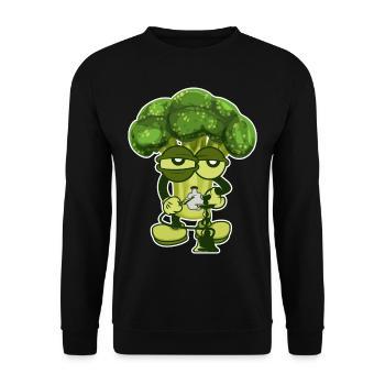 Broccoli smokes shisha hookah gift - Unisex Sweatshirt - black - Front - Alina (178cm) & Michal (187cm)